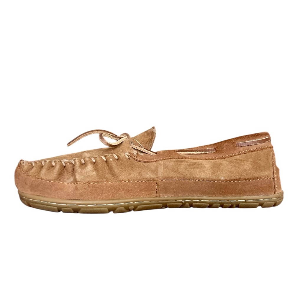 L.L. Bean Wicked Good Camp Moccasin Suede Shearling Slipper Women’s 10 Medium